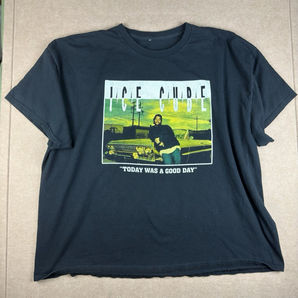 Ice Cube Shirt Men's 3XL Black Rap Tee Today Was a Good‎ Day Hip Hop Graphic
